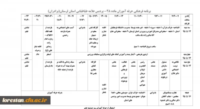 برنامه فرهنگی حرفه آموزان ماده 28