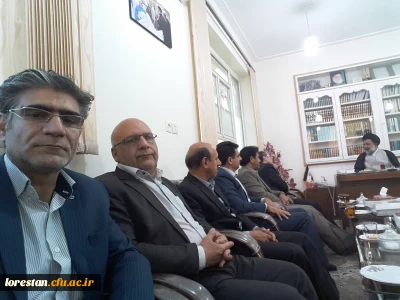 حضور جناب آقای مهر محمدی در دفتر نماینده محترم ولی فقیه  در استان لرستان و امام جمعه  شهر خرم آباد حضرت حجت الاسلام  والمسلمین حاج آقا میرعمادی
