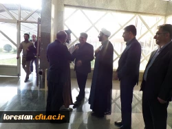 استقبال از حاج اقا دادگر در دانشگاه فرهنگیان لرستان