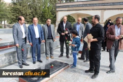 مراسم غبارروبی و عطر افشانی گلزار شهدا به مناسبت دهه مبارک فجر برگزار شد.