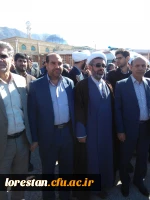 حضور مسئولین و کارکنان دانشگاه فرهنگیان استان لرستان در مراسم تشییع و خاکسپاری دو شهید گمنام دوران دفاع مقدس