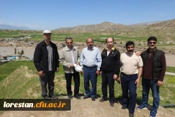 بازدید دکتر طاهری نیا از روستای سیل زده چم مهر پلدختر