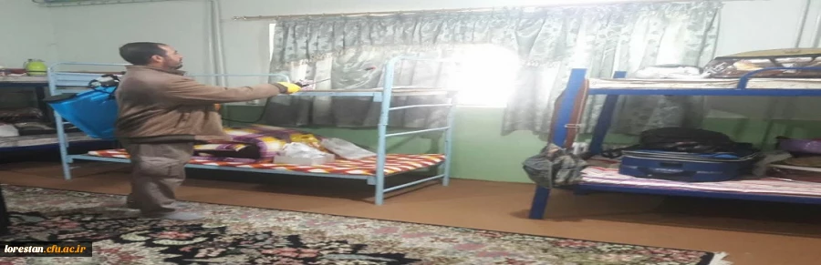 خوابگاه ها و فضاهای دانشگاه فرهنگیان استان لرستان ضدعفونی شد 2