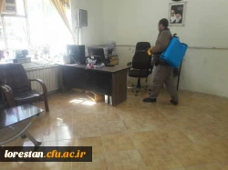 خوابگاه ها و فضاهای دانشگاه فرهنگیان استان لرستان ضدعفونی شد 6