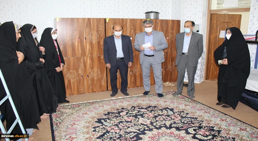 بازدید سرپرست و مسئولین دانشگاه فرهنگیان لرستان از خوابگاه های دانشجویی پردیس آیت اله کمالوند 2