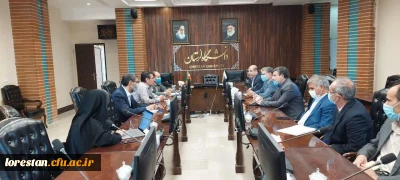 جلسه طرح تعاون وزارت عتف جهت راه اندازی رشته های آموزش تاریخ، مدیریت آموزشی و علوم تربیتی در مقطع کارشناسی ارشد در دانشگاه فرهنگیان لرستان