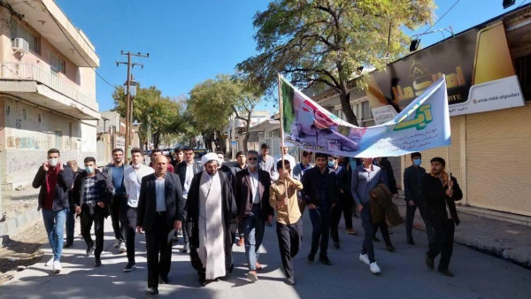 شرکت دانشجویان ،اساتید و کارکتان دانشگاه فرهنگیان مرکز آموزش عالی شهید میر شاکی الیگودرز در راهپیمایی با شکوه ۱۳ آبان ۱۴۰۱ 4