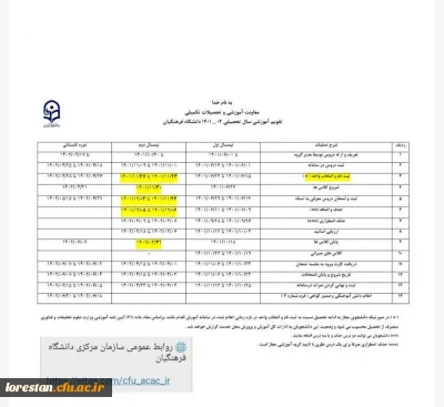 معاونت آموزشی و تحصیلات تکمیلی اعلام کرد:

تقویم آموزشی نیمسال دوم سال جاری
