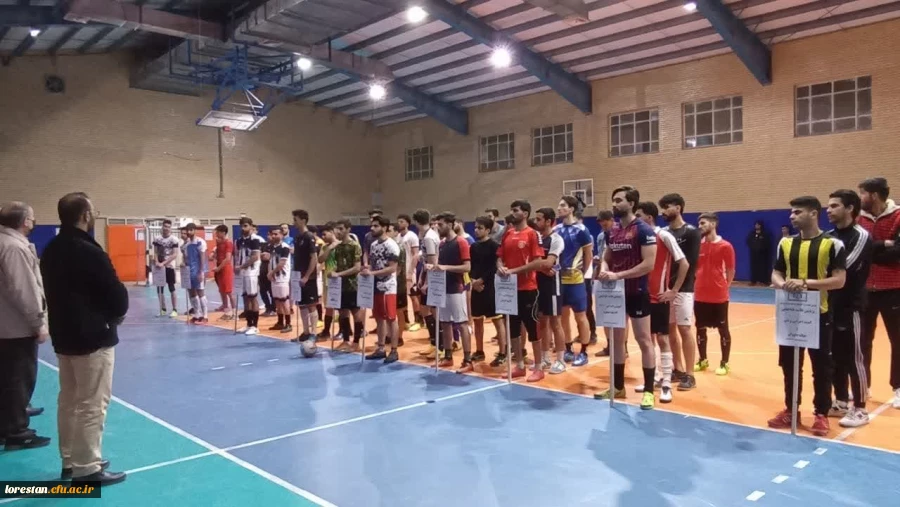 مراسم افتتاحیه و رژه تیمهای شرکت کننده در لیگ فوتسال  پردیس علامه طباطبایی لرستان   2
