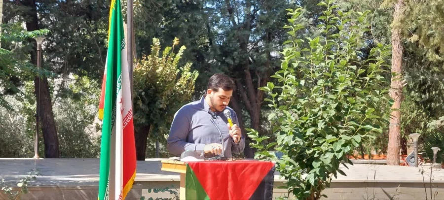 گزارش تجمع حمایتی دانشجو معلمان دانشگاه فرهنگیان پردیس علامه طباطبایی لرستان از عملیات طوفان الاقصی فلسطین  5