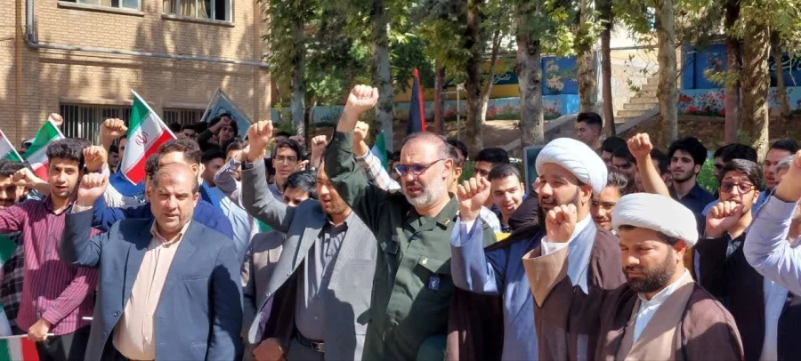 گزارش تجمع حمایتی دانشجو معلمان دانشگاه فرهنگیان پردیس علامه طباطبایی لرستان از عملیات طوفان الاقصی فلسطین  8