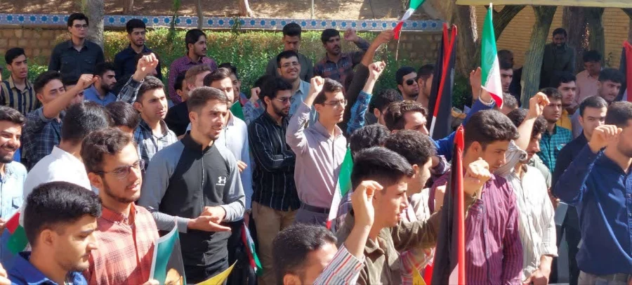 گزارش تجمع حمایتی دانشجو معلمان دانشگاه فرهنگیان پردیس علامه طباطبایی لرستان از عملیات طوفان الاقصی فلسطین  9