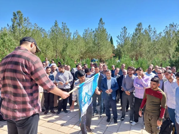 تجمع اعتراضی دانشجویان دانشگاه های استان لرستان در حمله به بیمارستان المعمدانی غزه 2