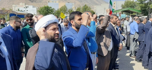 تجمع و راهپیمایی اساتید،کارکنان و دانشجو معلمان دانشگاه فرهنگیان لرستان به شهادت سیدحسن نصرالله برگزار شد 3